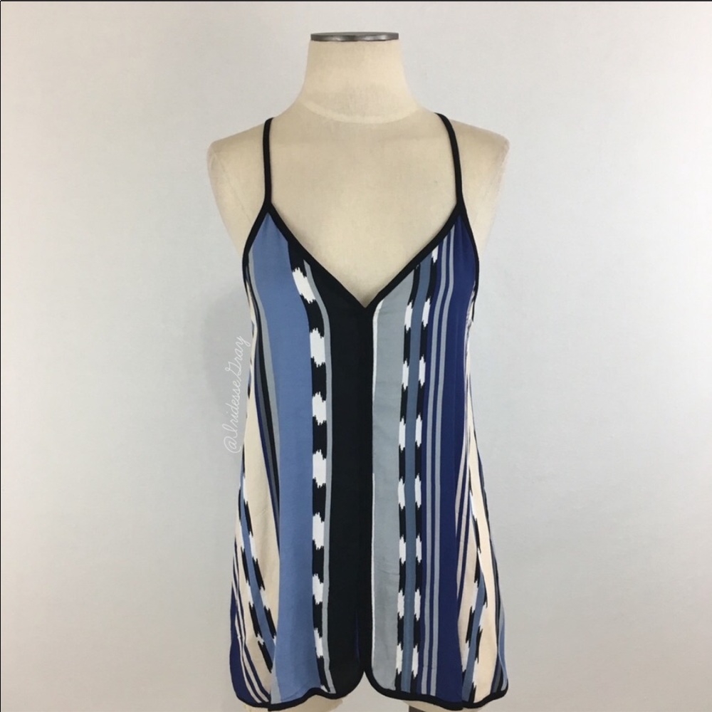 Ella moss stripe print top